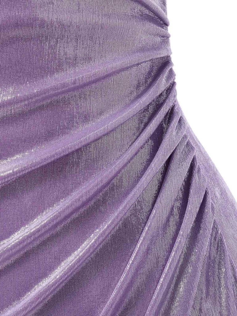 Abito perlato con spacco alto lavanda anni '60