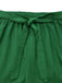2PCS Top con piante tropicali e pantaloni testurizzati verde anni '50
