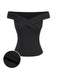Top a spalle scoperte nero anni '50