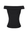 Top a spalle scoperte nero anni '50