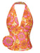 2PCS Top scollo all'americana floreale e gonna anni '60