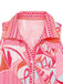 Tuta lunga boho con cintura e revers rosa anni '30