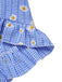 Abito a margherita plaid spalle scoperte blu anni '50