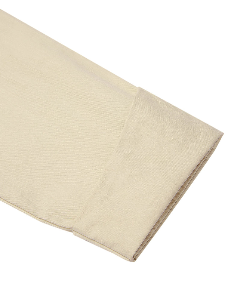 Camicetta in cotone con bottoni color crema anni '30