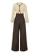 2PCS Camicetta in cotone e pantaloni con bretelle anni '30