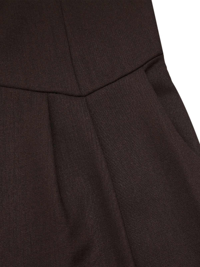 Pantaloni con bretelle e bottoni blu scuro anni '50