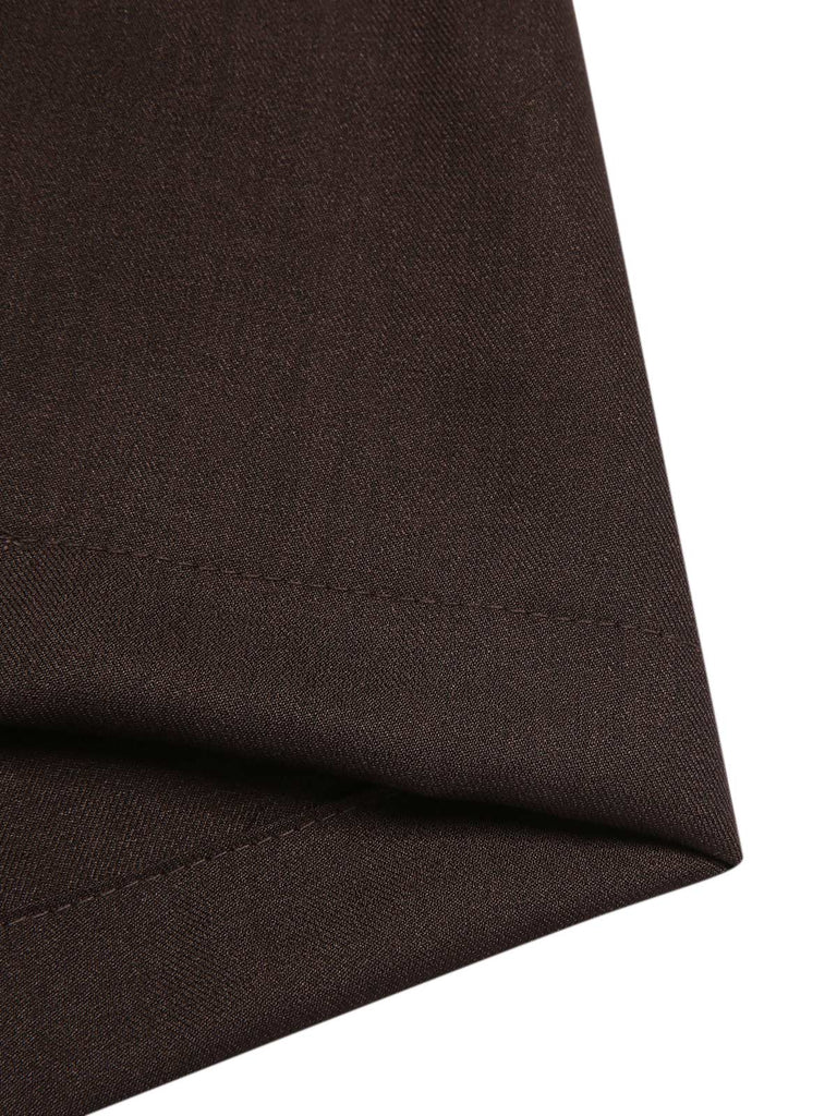 Pantaloni con bretelle e bottoni blu scuro anni '50