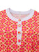 Abito con stampa floreale hippie arancione anni '60