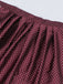 2PCS Abito e grembiule in velluto floreale etnico bordeaux anni '50
