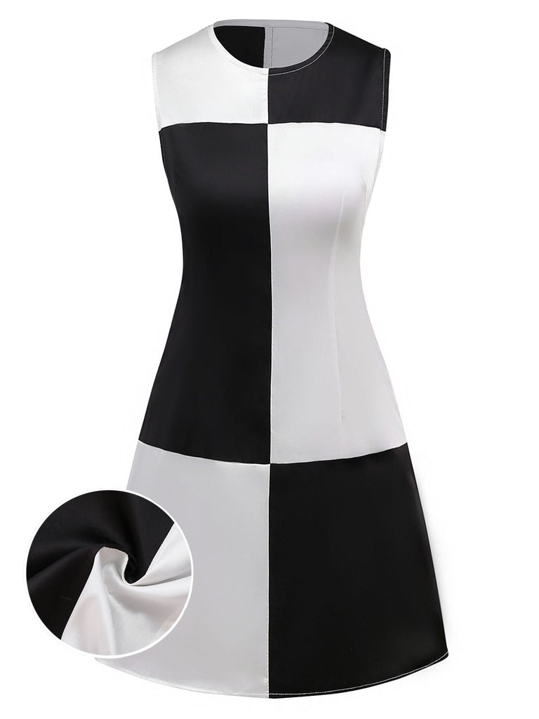 Abito color block bianco e nero anni '60