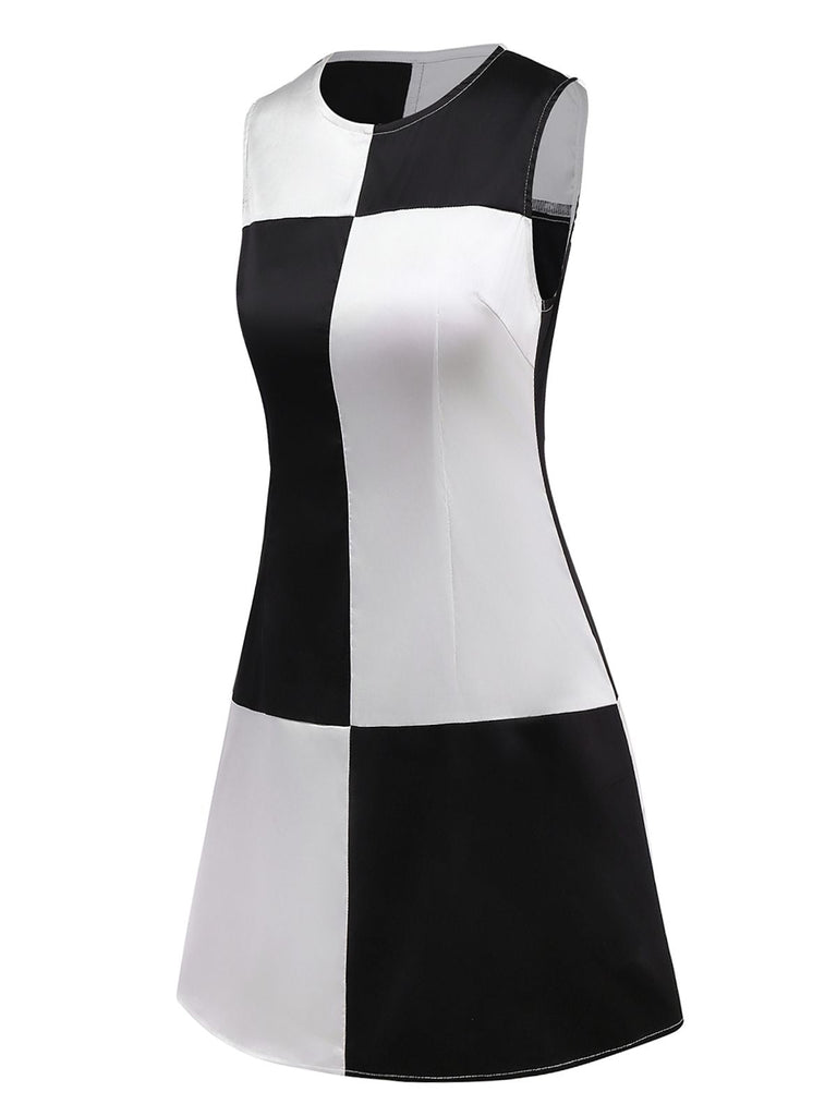 Abito color block bianco e nero anni '60