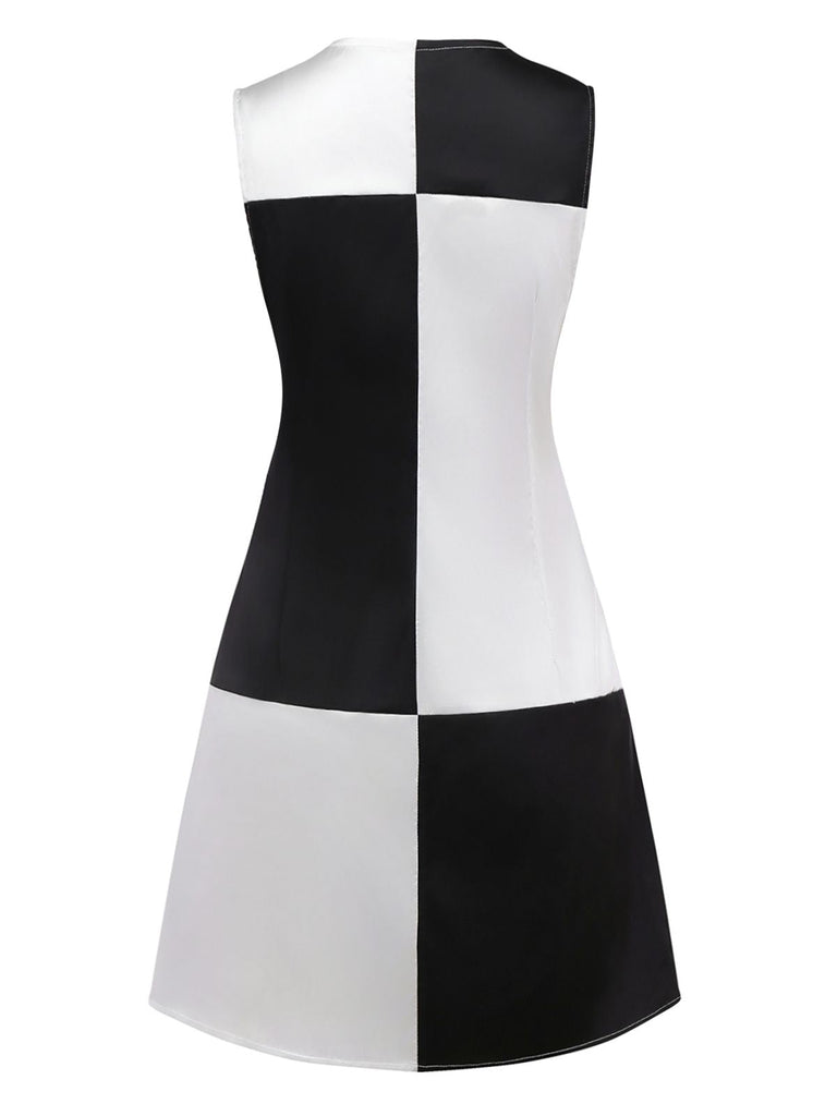 Abito color block bianco e nero anni '60