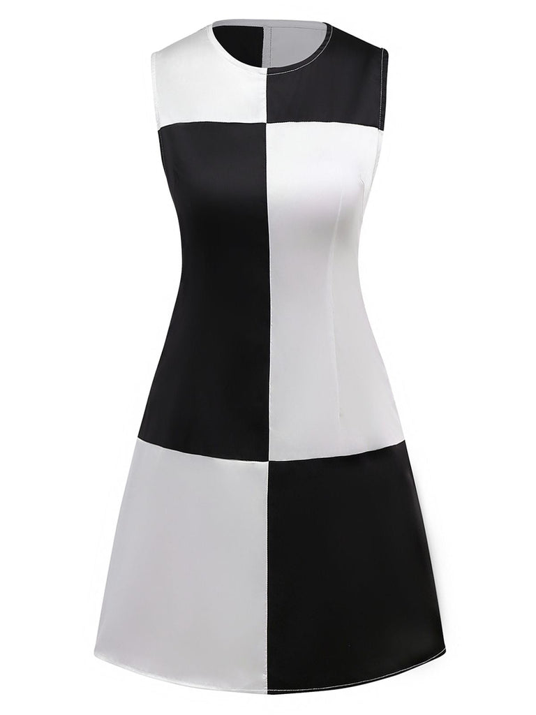 Abito color block bianco e nero anni '60