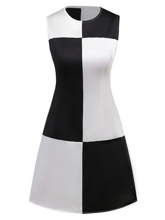 Abito color block bianco e nero anni '60