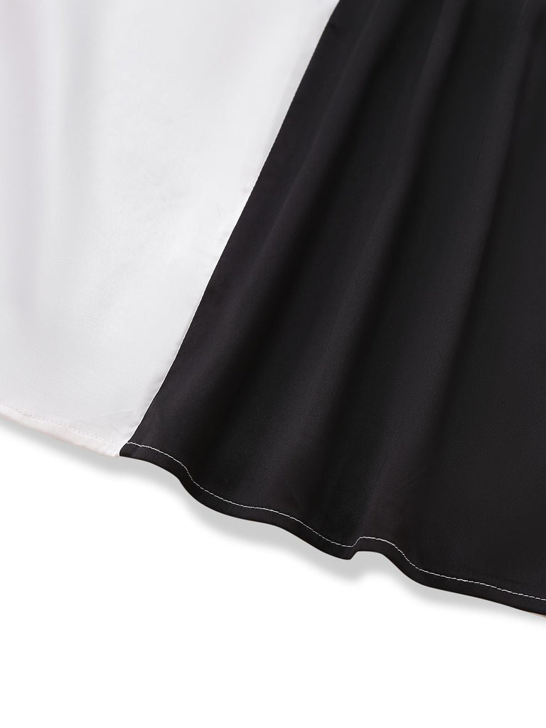 Abito color block bianco e nero anni '60
