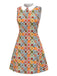 Abito margherite colletto Peter Pan arancione anni '60