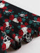Abito con teschio e rose Halloween nero anni '50
