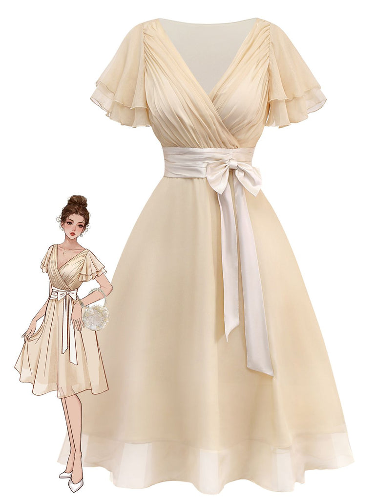 [Prevendita] Abito da cocktail in tulle in raso verde anni '50