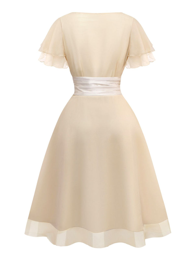 [Prevendita] Abito da cocktail in tulle in raso verde anni '50