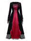 Abito da regina dei vampiri Halloween rosso anni '30