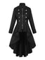 Cappotto con colletto alto e orlo alto e basso anni '50