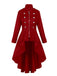 Cappotto con colletto alto e orlo alto e basso anni '50