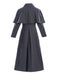 Cappotto a mantella Mercoledì in finta lana quadri grigio anni '50