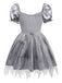 Abito tutù zombie stile sposa fantasma grigio anni '50