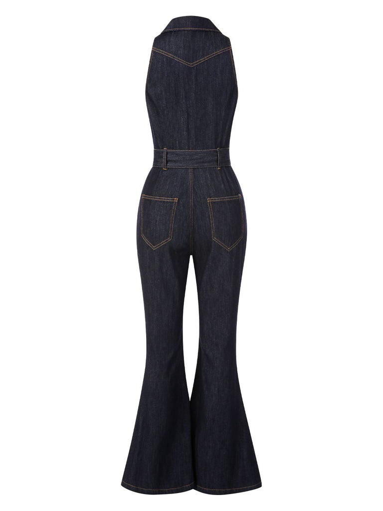 [Prevendita] Tuta lunga svasata in denim cotone blu anni '70