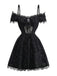 Abito con ragnatela e croce di Halloween anni '50