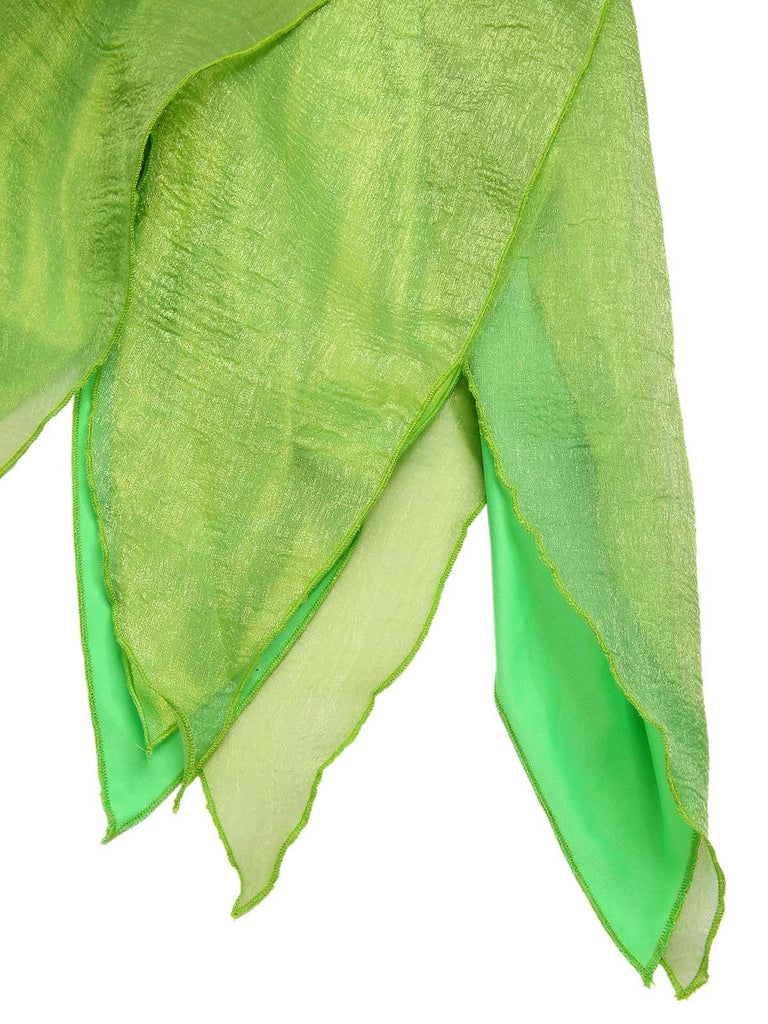 Abito con orlo a petalo da fata di Trilli verde anni '70
