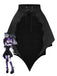 Copricostume in jacquard gotico a pipistrello nero anni '50