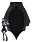 Copricostume in jacquard gotico a pipistrello nero anni '50