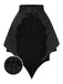 Copricostume in jacquard gotico a pipistrello nero anni '50