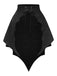 2PCS Tuta corta pipistrello gotica e copricostume nero anni '50