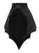 2PCS Tuta corta pipistrello gotica e copricostume nero anni '50