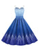 Abito Elsa con fiocco di neve con paillettes Halloween anni '50