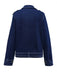 Giacca in denim con bottoni e revers blu scuro anni '50