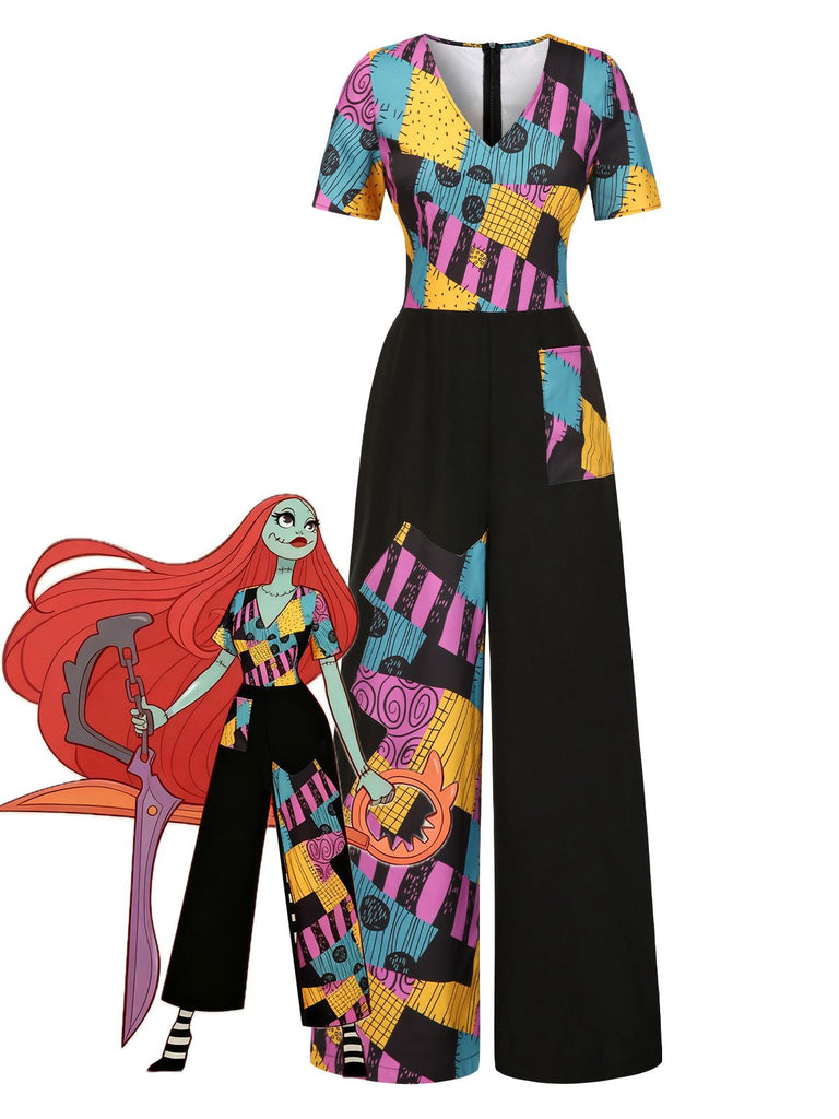 Tuta lunga multicolore Sally Nightmare Before Christmas anni '40