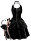 Abito in pelle da Catwoman Halloween nero anni '50