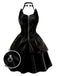 Abito in pelle da Catwoman Halloween nero anni '50