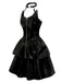 Abito in pelle da Catwoman Halloween nero anni '50