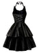 Abito in pelle da Catwoman Halloween nero anni '50