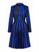 Completo uniforme a righe del Mercoledì Enid blu anni '40