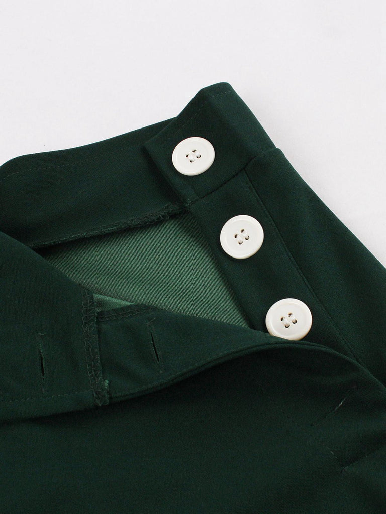 Gonna con tasche laterali e bottoni anni '50