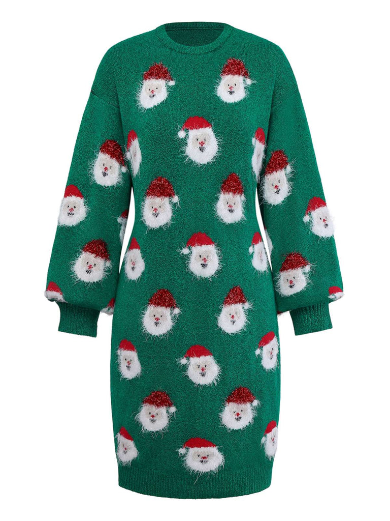 Abito maglione verde da Babbo Natale anni '60