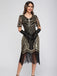 Abito Charleston nappe in paillettes  con scollo a barchetta anni '20