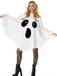 Mantello con cappuccio e fantasma Halloween bianco anni '70