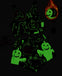 Pigiama in flanella con fantasma luminoso Halloween nero anni '70