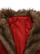 Cappotto in pelliccia sintetica con cintura e revers anni '50